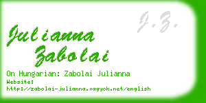 julianna zabolai business card